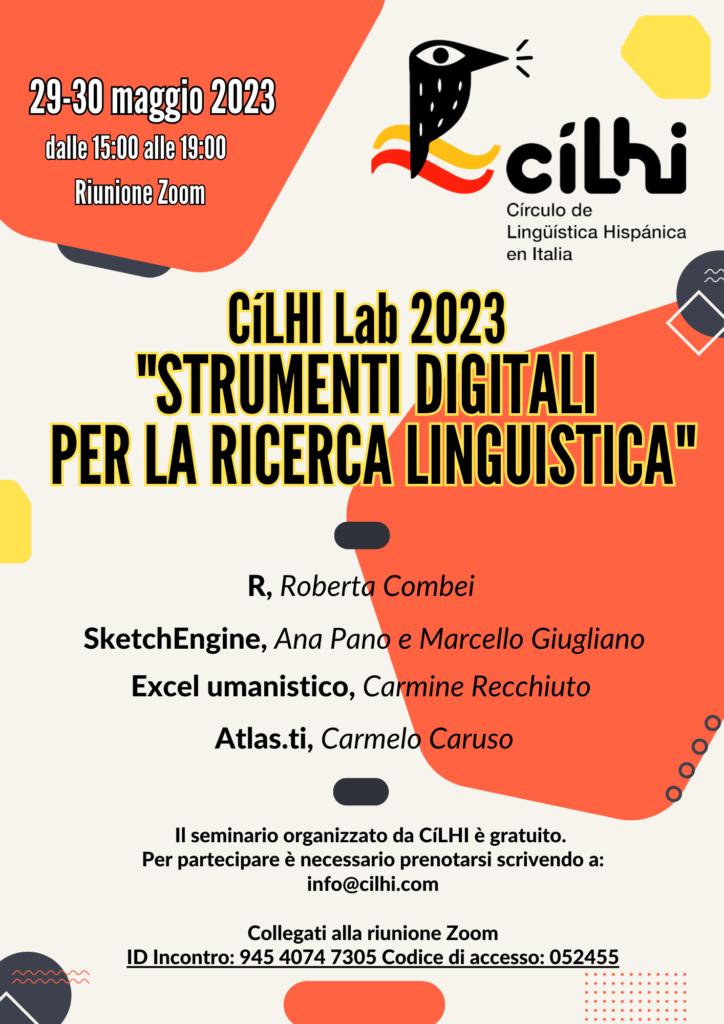 CílhiLab 2023: Strumenti digitali per la ricerca linguistica